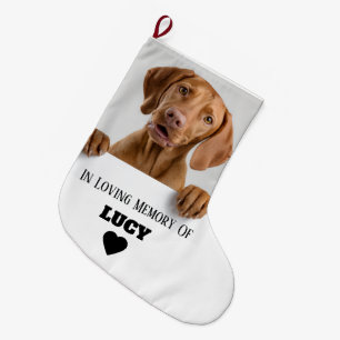 In Loving Memory   Dog Photo Christmas Stocking