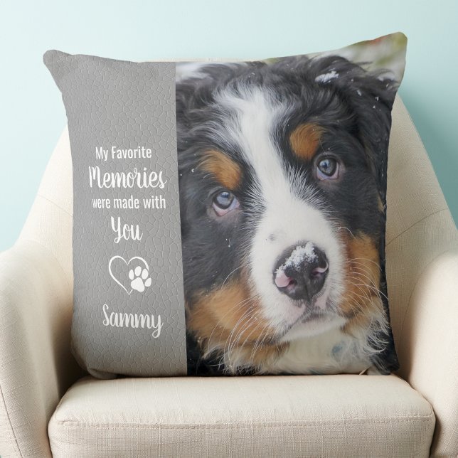 In Loving Memory Dog Photo Pet Loss Memorial Cushion (Creator Uploaded)