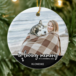 In Loving Memory Dog Photo Pet Memorial Ceramic Tree Decoration
