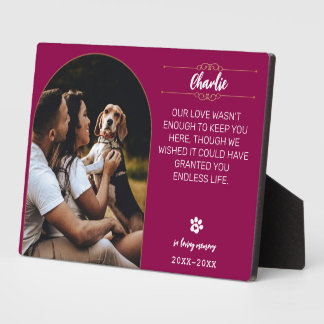 In Loving Memory Dog Photo Plaque – Personalized G