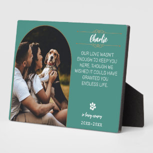 In Loving Memory Dog Photo Plaque – Personalized G
