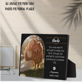 In Loving Memory Dog Photo Plaque – Personalized G