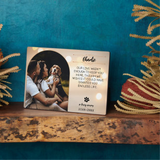 In Loving Memory Dog Photo Plaque – Personalized G