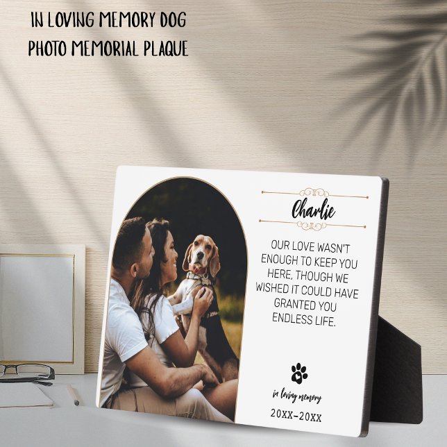 In Loving Memory Dog Photo Plaque – Personalized G (In Loving Memory Dog Photo Plaque – Personalized Gift)