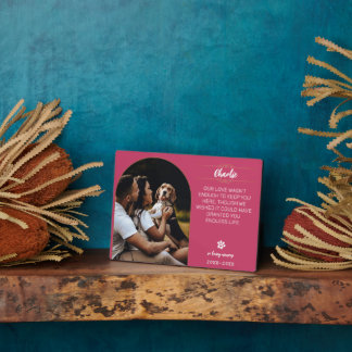 In Loving Memory Dog Photo Plaque – Personalized G