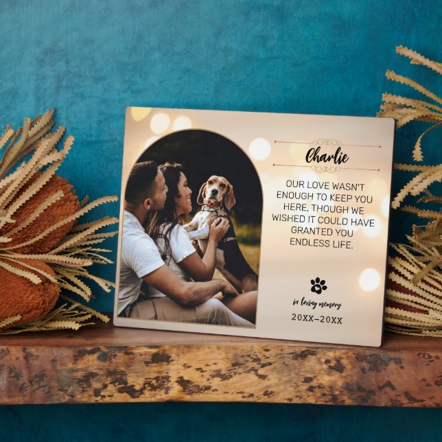 In Loving Memory Dog Photo Plaque – Size 8"x10" (Side)