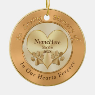In Loving Memory Dog Sympathy Gifts PERSONALIZED Ceramic Tree Decoration