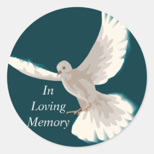 In loving Memory Dove Classic Round Sticker