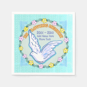 In Loving Memory Dove  Memorial napkins