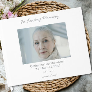 In Loving Memory Elegant Funeral Guest Book