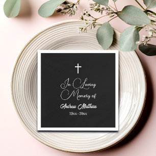 In Loving Memory Elegant Funeral Napkin