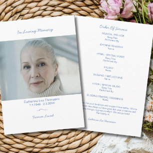 In Loving Memory Elegant Funeral Photo Program Programme