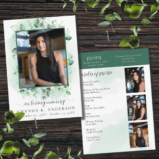 In Loving Memory Eucalyptus Greenery Services Programme