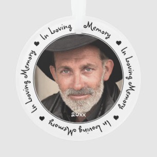 In Loving Memory Family Photo Memorial Ornament
