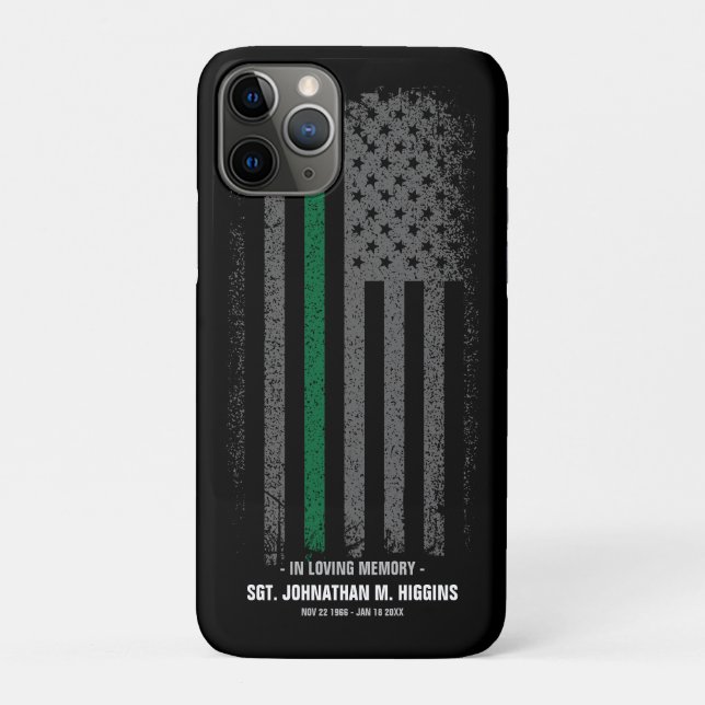 In Loving Memory FireFighter Thin Red Line Flag Ca Case-Mate iPhone Case (Back)