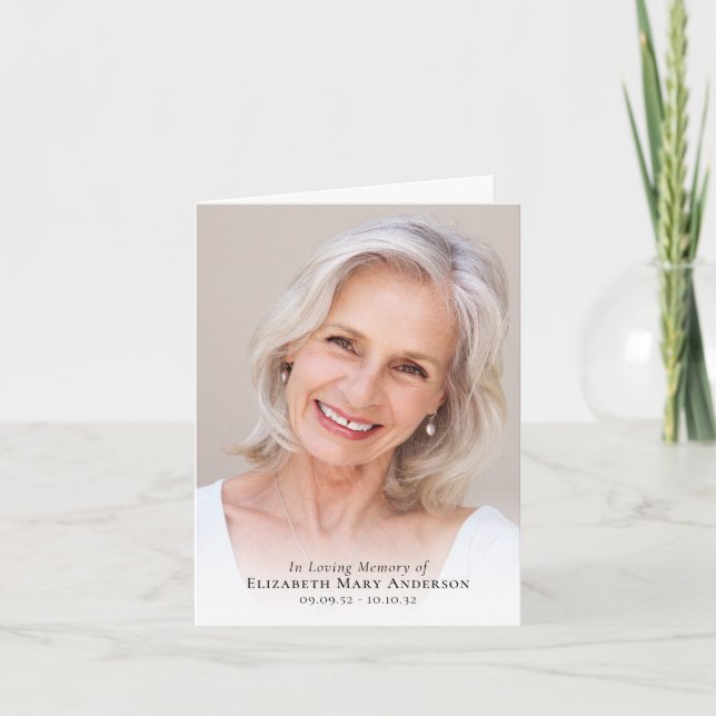 In Loving Memory Folded Memorial Prayer Card (Front)