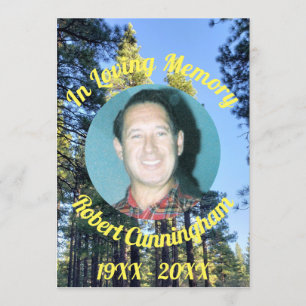 In Loving Memory Forest Memorial Card