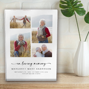 In Loving Memory Four Photos Funeral Sympathy