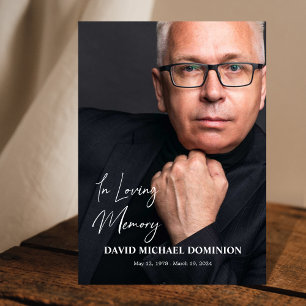 In Loving Memory Full Photo Flat Funeral Program Programme