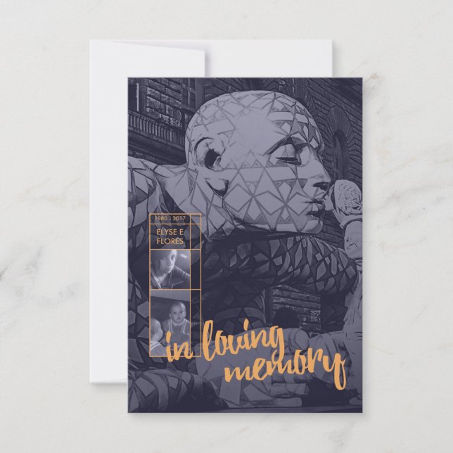 in loving memory funeral announcements (Front)