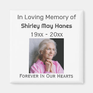 In Loving Memory Funeral Memorial Photo  Magnet
