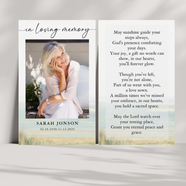 In Loving Memory Funeral Memorial Photo Prayer  (Creator Uploaded)