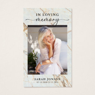 In Loving Memory Funeral Memorial Prayer Card