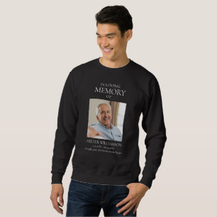 In loving memory funeral minimal photo sweatshirt