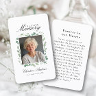 "In Loving Memory" Funeral Photo Prayer 