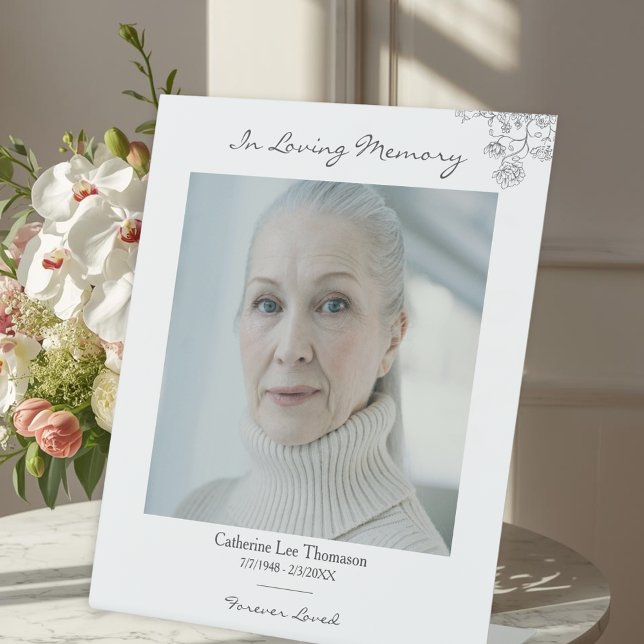 In Loving Memory Funeral Photo Tabletop Sign (In Loving Memory Funeral Photo Tabletop Sign
)