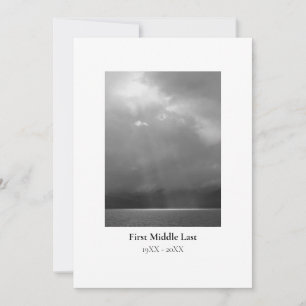 In Loving Memory Funeral Photo Thank You Card