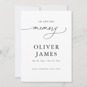 In Loving Memory Funeral Prayer Card