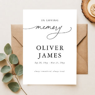 In Loving Memory Funeral Thank You Card
