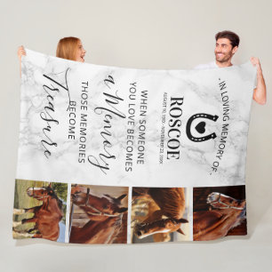 In Loving Memory Horse Memorial Fleece Blanket