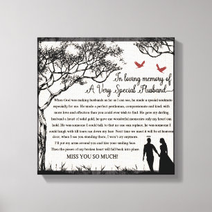 In Loving Memory/Husband Canvas Print
