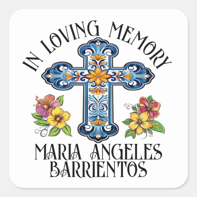  In Loving Memory In Memoriam  Square Sticker (Front)