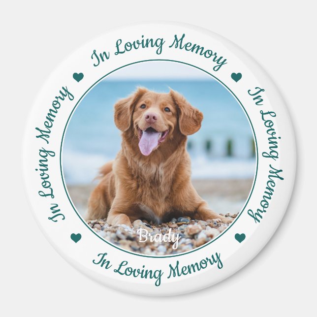 In Loving Memory Keepsake Pet Memorial Magnet (Front)