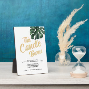 In loving memory Leaf wedding sign Tabletop Plaque