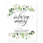 In Loving Memory Memorial Candle Burns Sign