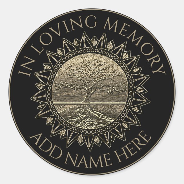 In Loving Memory Memorial Classic Round Sticker (Front)