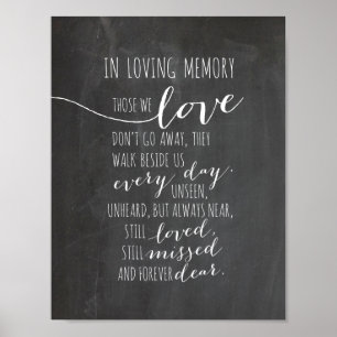 In loving memory memorial, funeral, rustic poster