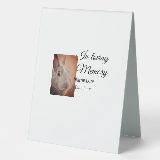 In loving memory memorial keepsake add pet name (Front)