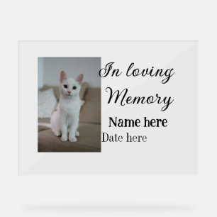 In loving memory memorial keepsake add pet name acrylic sign