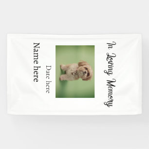 In loving memory memorial keepsake add pet name banner