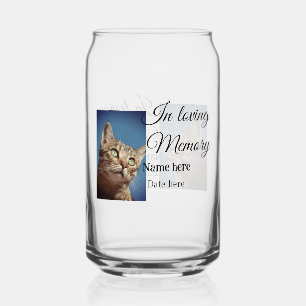 In loving memory memorial keepsake add pet name can glass
