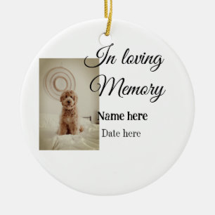 In loving memory memorial keepsake add pet name ceramic tree decoration