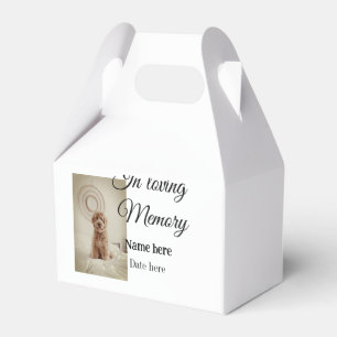 In loving memory memorial keepsake add pet name favour box