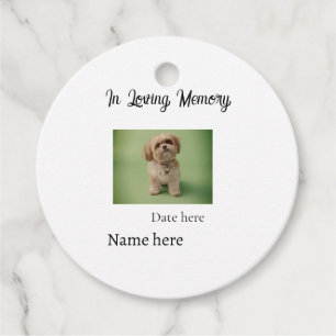 In loving memory memorial keepsake add pet name favour tags