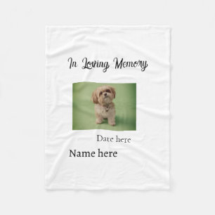 In loving memory memorial keepsake add pet name fleece blanket