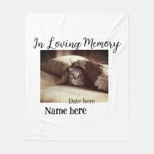 In loving memory memorial keepsake add pet name fleece blanket
